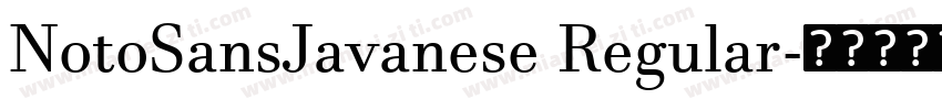 NotoSansJavanese Regular字体转换